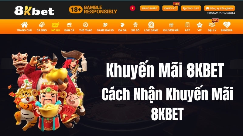 Cách Nhận Khuyến Mãi 8KBET